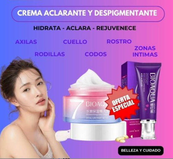 CREMA ACLARADORA Y DESPIGMENTANTE BIOAQUA