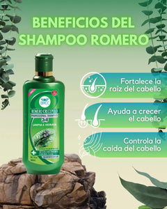 Shampoo Romero Anticaidas Efectivo Champu Crecepelo 460ml